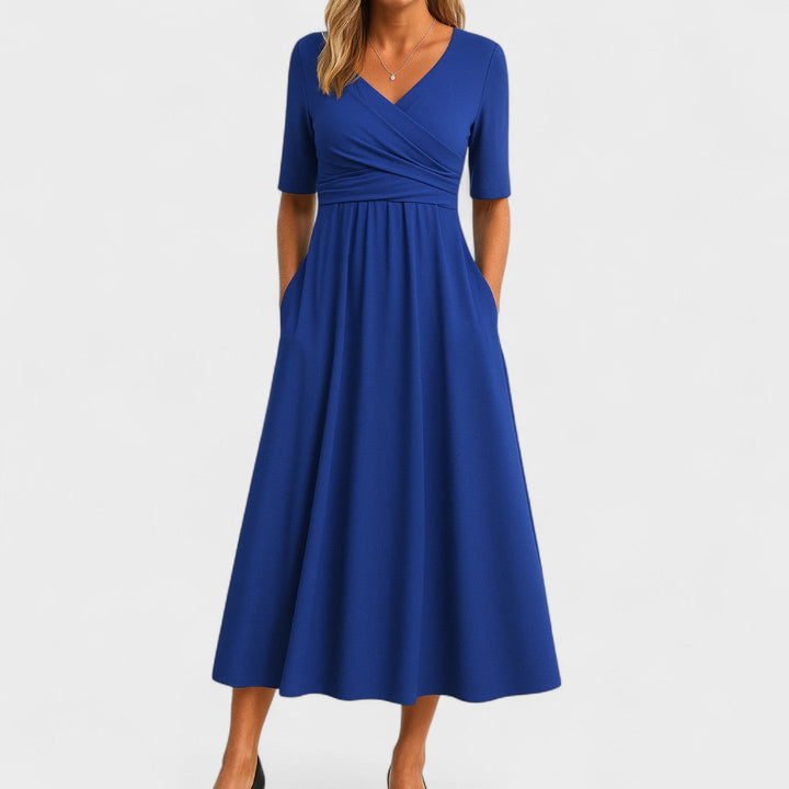 Angela™ | Wrap-Effect Midi Dress