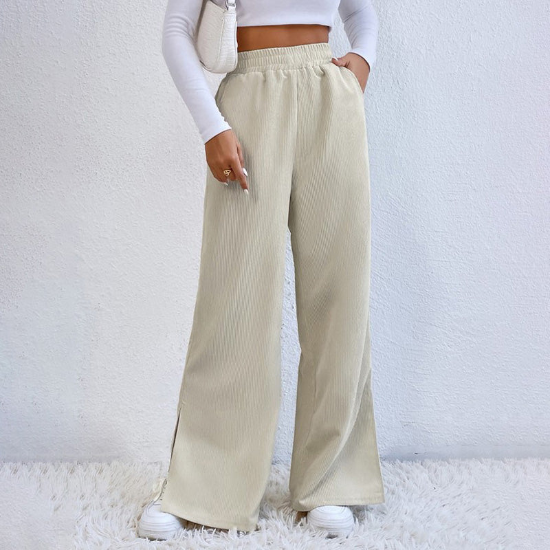 Yvette™ | Wide-Leg Ribbed Joggers