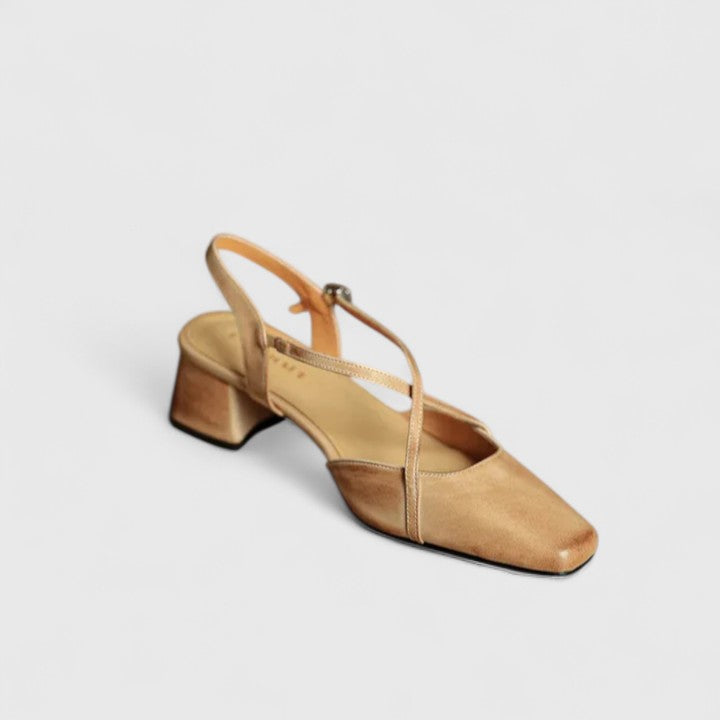 Nicole™ | Cross Strap Slingback Flats