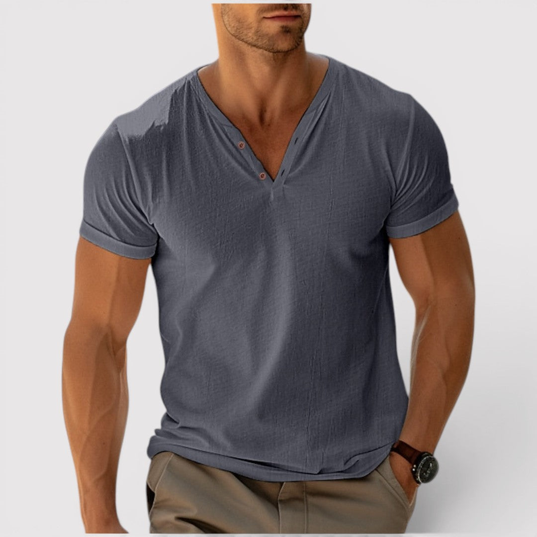 Michael Sydney men's lightweight v-neck t-shirt, front view