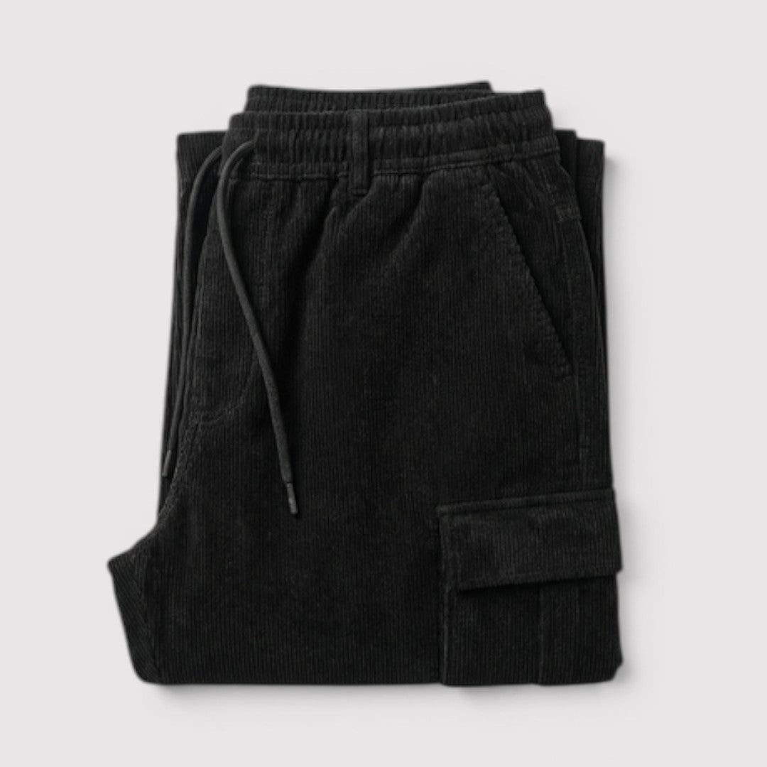 Michael Sydney men's textured cargo pants, front view