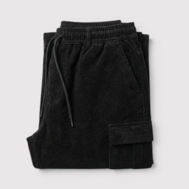 Michael Sydney men's textured cargo pants, front view