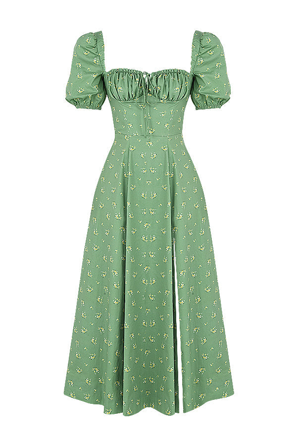 Ellen™ | Puff Sleeve Floral Midi Dress