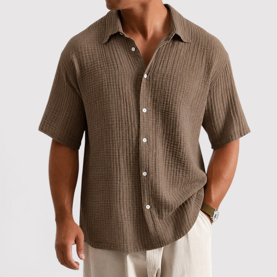 Michael Sydney men's lightweight summer shirt, front view
