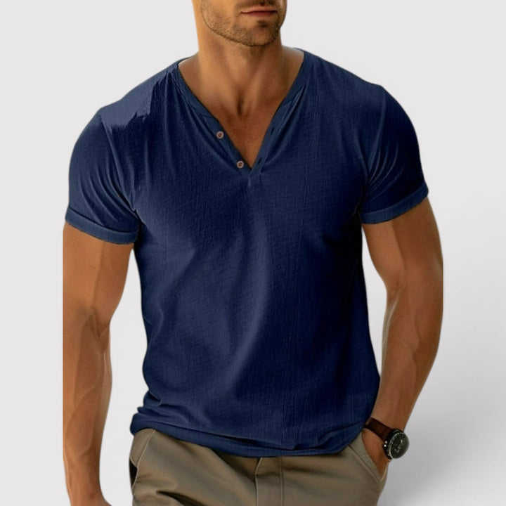Michael Sydney men's lightweight v-neck t-shirt, front view