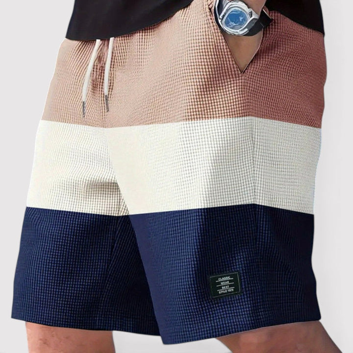 Michael Sydney men's honeycomb-textured shorts, front view