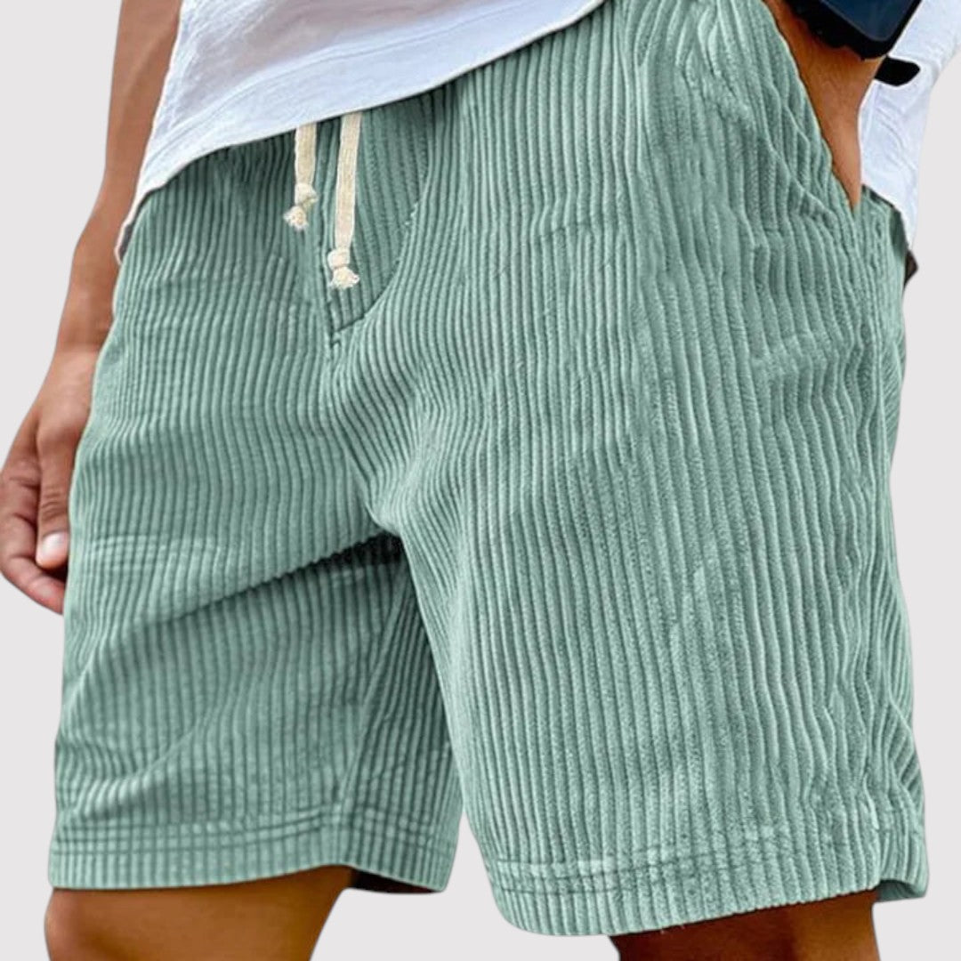 Michael Sydney men's ribbed shorts, front view