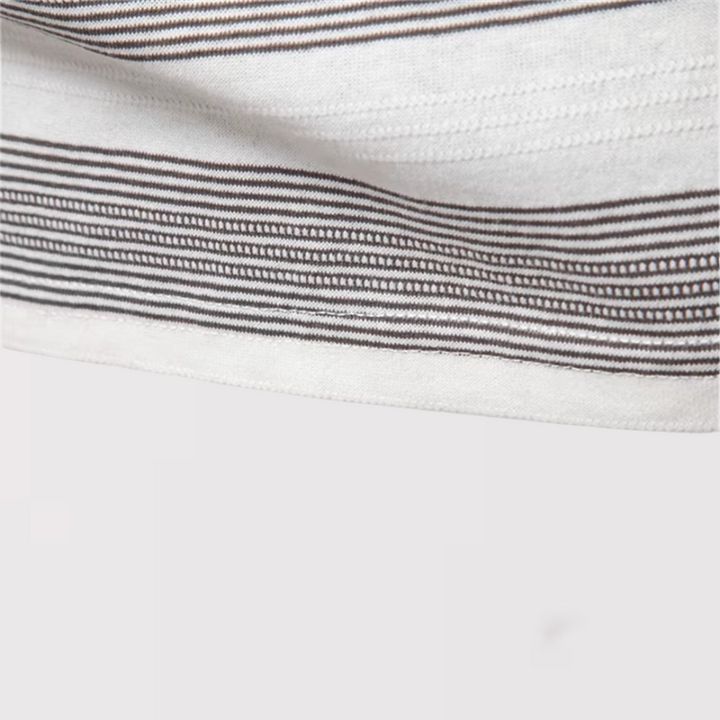 Michael Sydney men's Airy Striped Summer Polo Shirt, front view