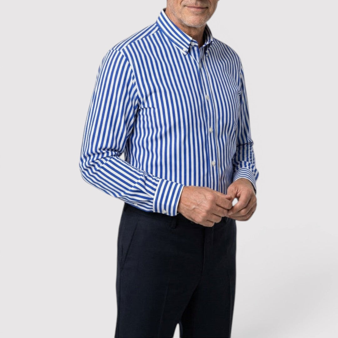 Michael Sydney men's shirt with stripe pattern, front view