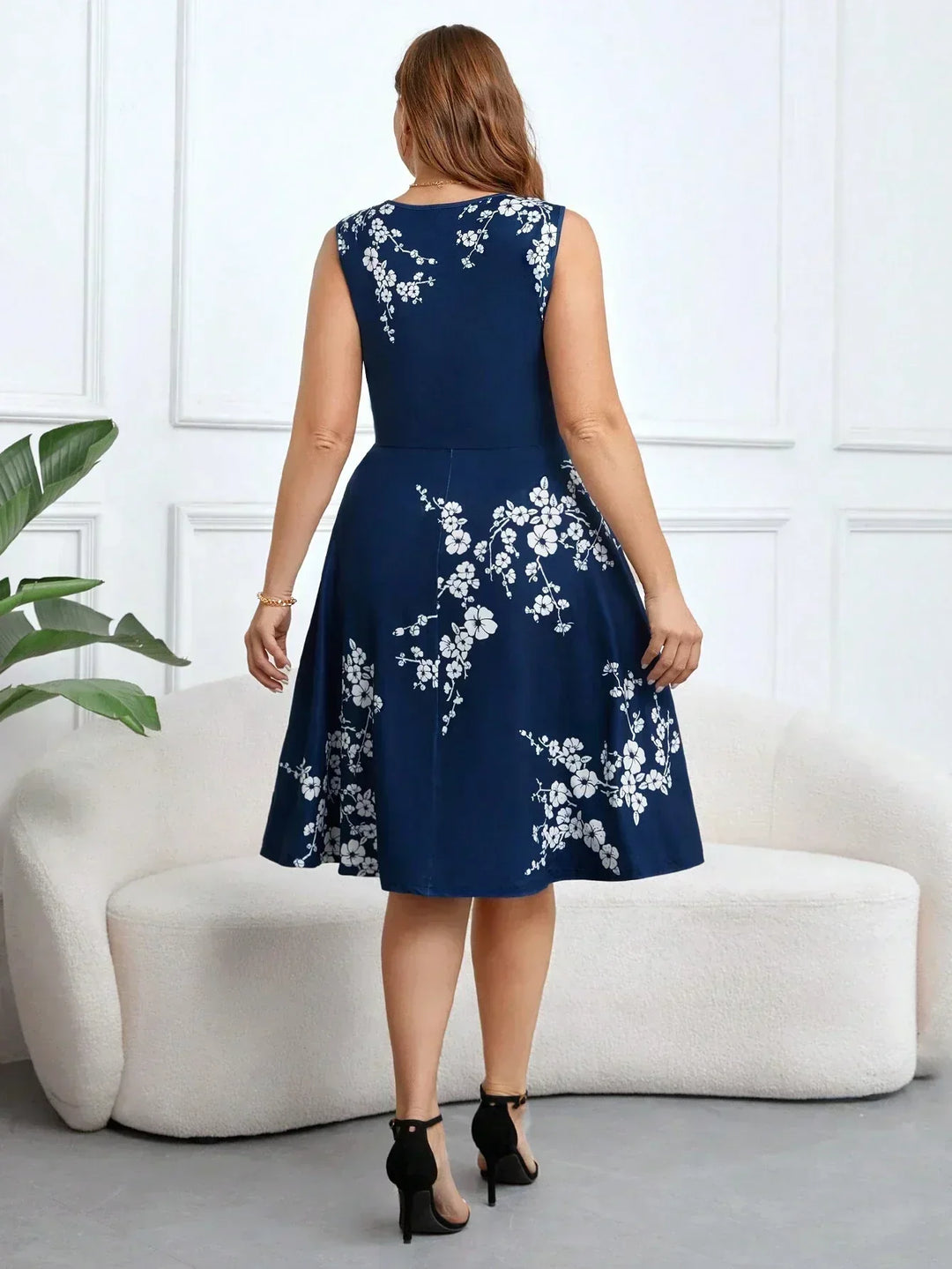 Faye™ | Sleeveless Floral Wrap Dress