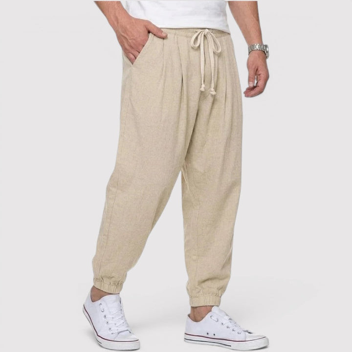 Michael Sydney men's trackpants with cuffs, front view