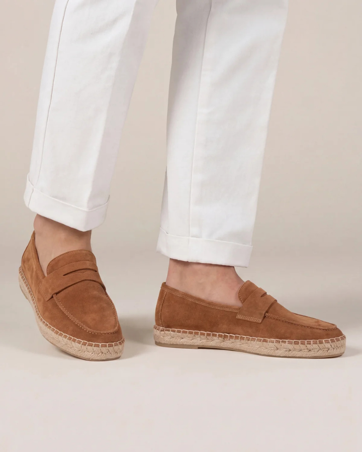 Michael Sydney men's espadrille in brown, front view