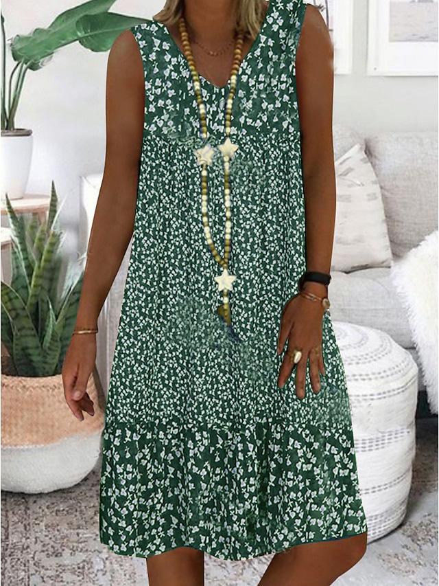 Wendy™ | Sleeveless V-Neck Floral Dress