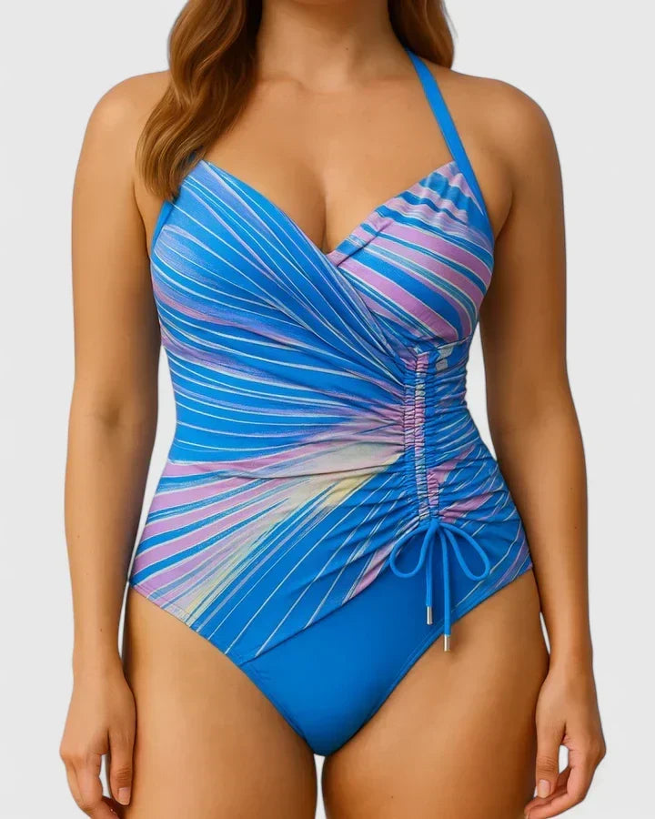 Carys™ | Striped Wrap Swimsuit