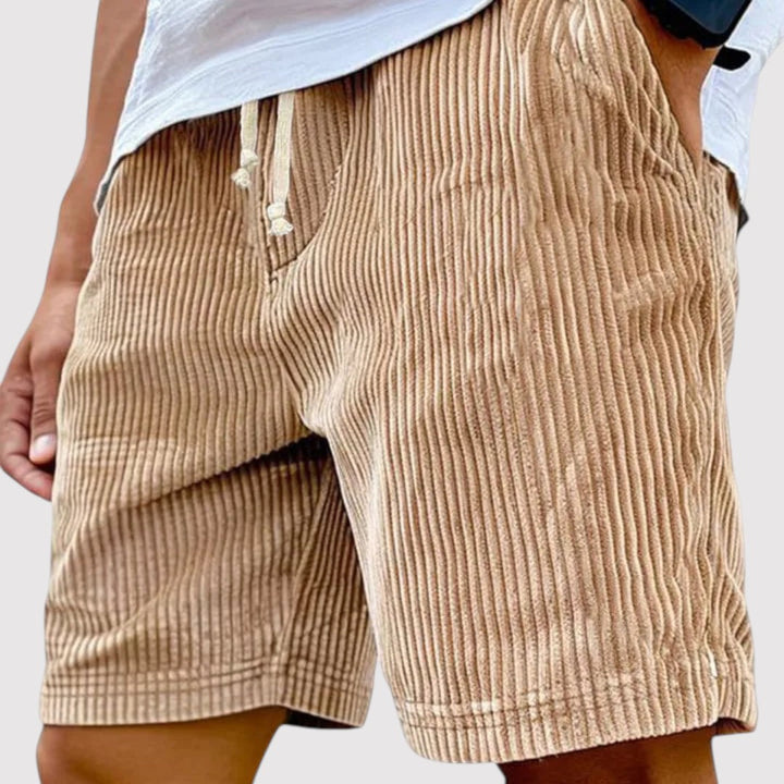 Michael Sydney men's ribbed shorts, front view