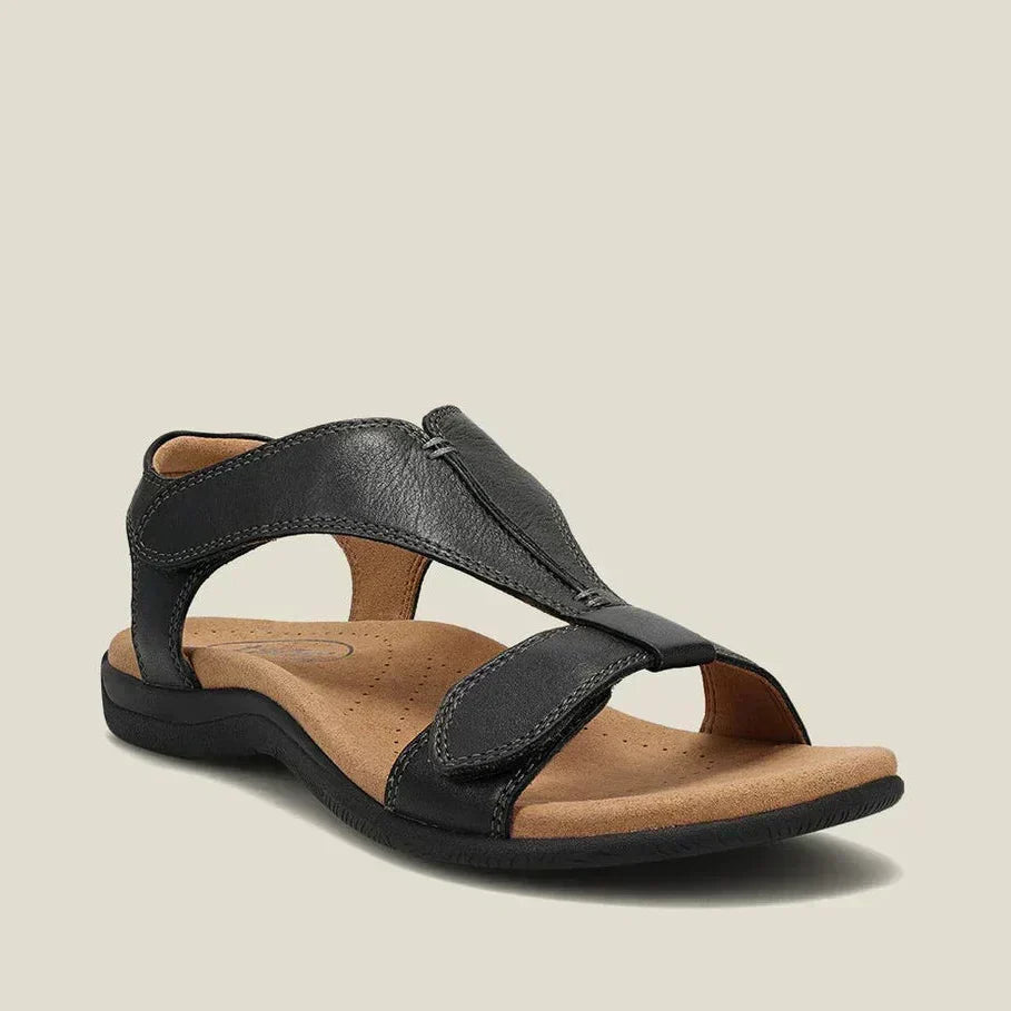 Noelene Contoured Footbed Sandals in Black