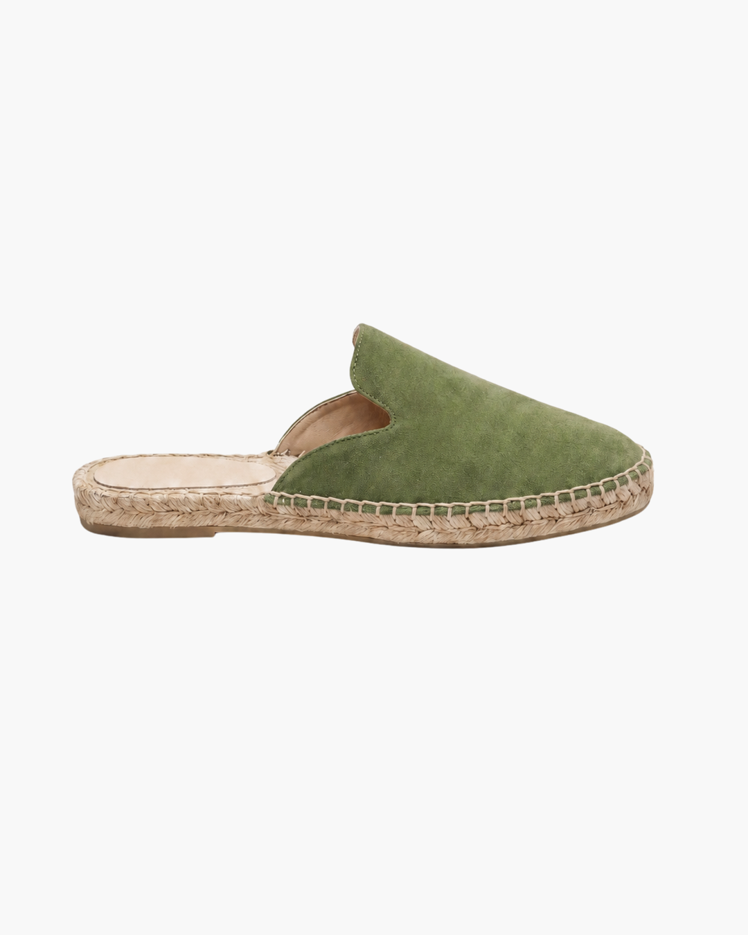 Michael Sydney men's summer mules in green, front view