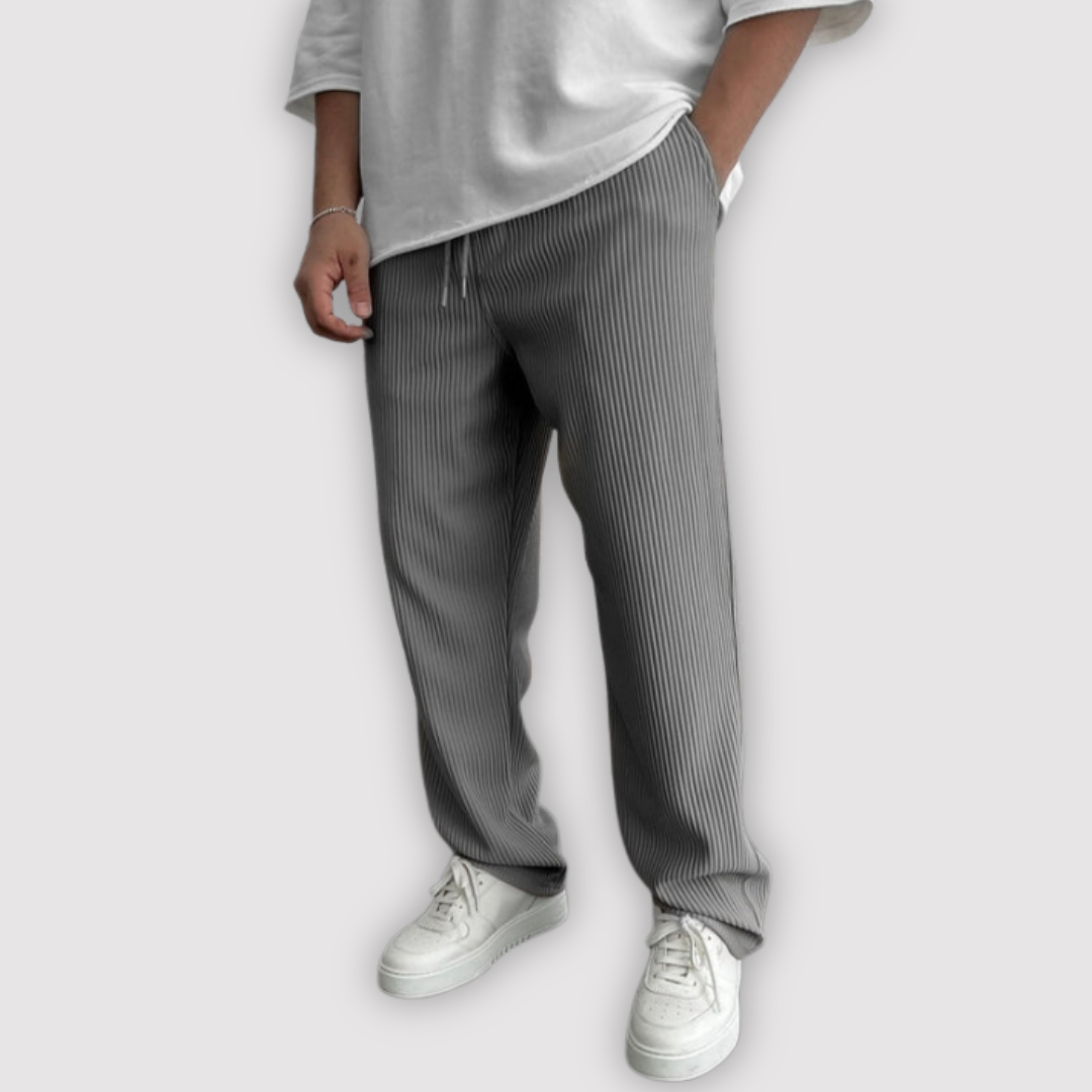 Michael Sydney men's ribbed pants, front view