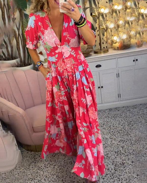 Dawn™ | Bold Floral Maxi Dress