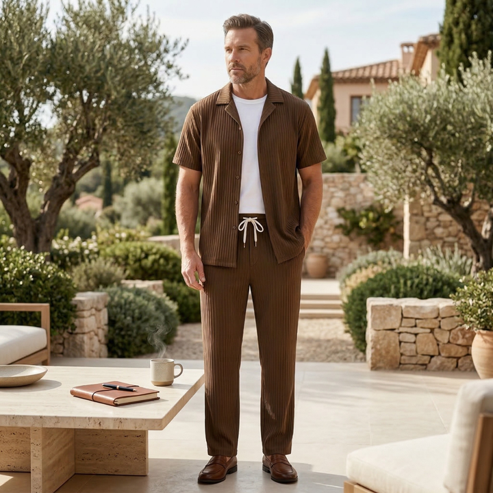 Michael Sydney men's summer set, front view