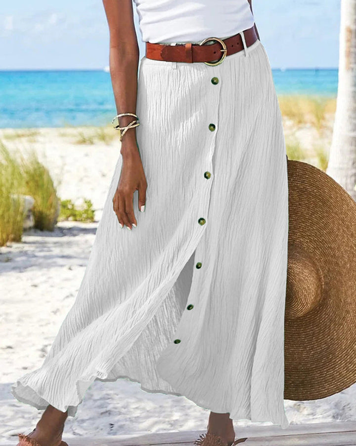 Rosalie™ | Flowing Button Skirt