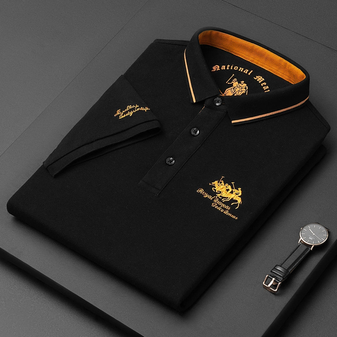 Michael Sydney men's slim-fit polo shirt, front view