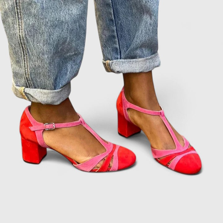 Elizabeth™ | Berry Red Modern Heels