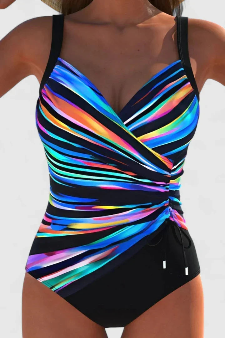 Carys™ | Striped Wrap Swimsuit