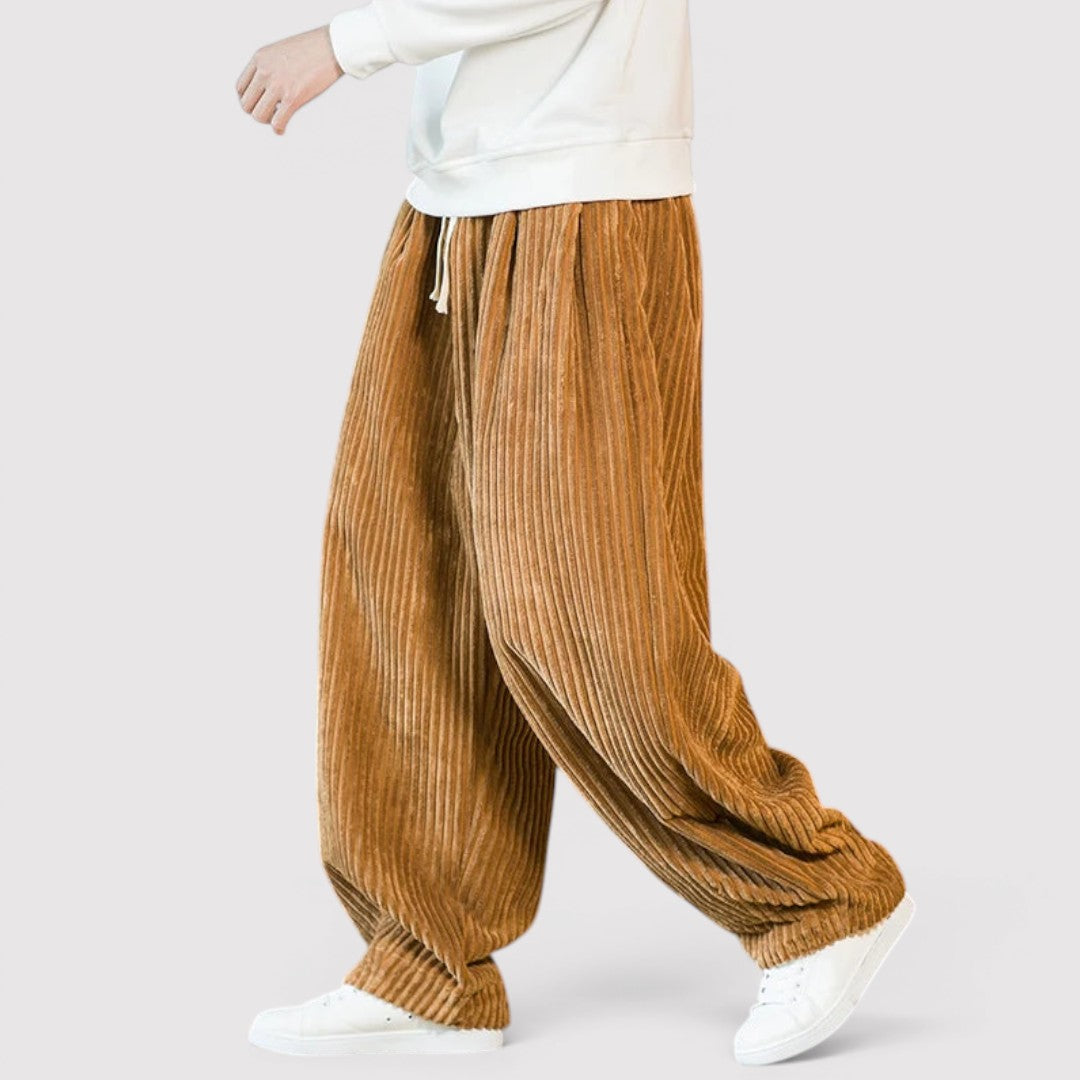 Michael Sydney men's wide-leg pants, front view