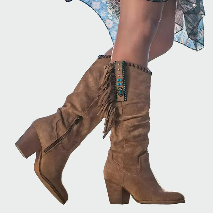 Caroline™ | Boho Western Knee Boots