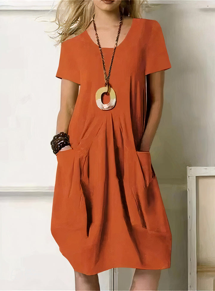Paula™ | A-Line Pocket Midi Dress