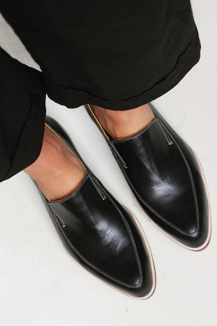 Kristen™ | Black Patchwork Loafers