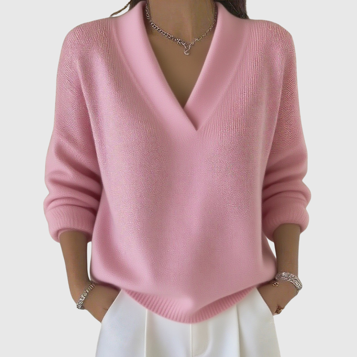 Olivia™ | Relaxed V-Neck Jumper