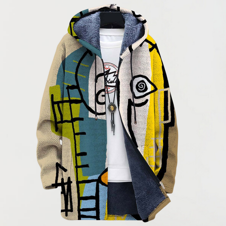 Elsie™ | Hooded Jacket with Art Lines