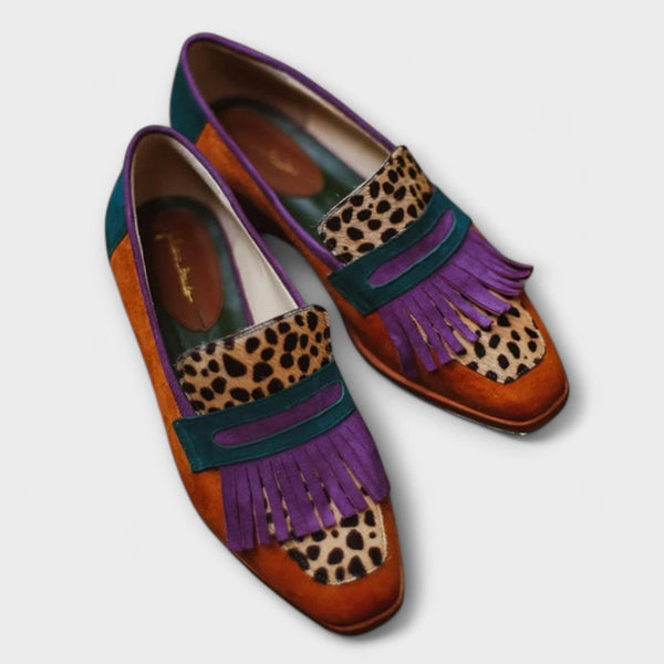 Naomi™ | Colourful Fringed Loafers