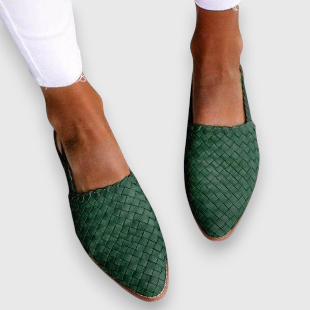 Nora™ | Woven Slingback Flats