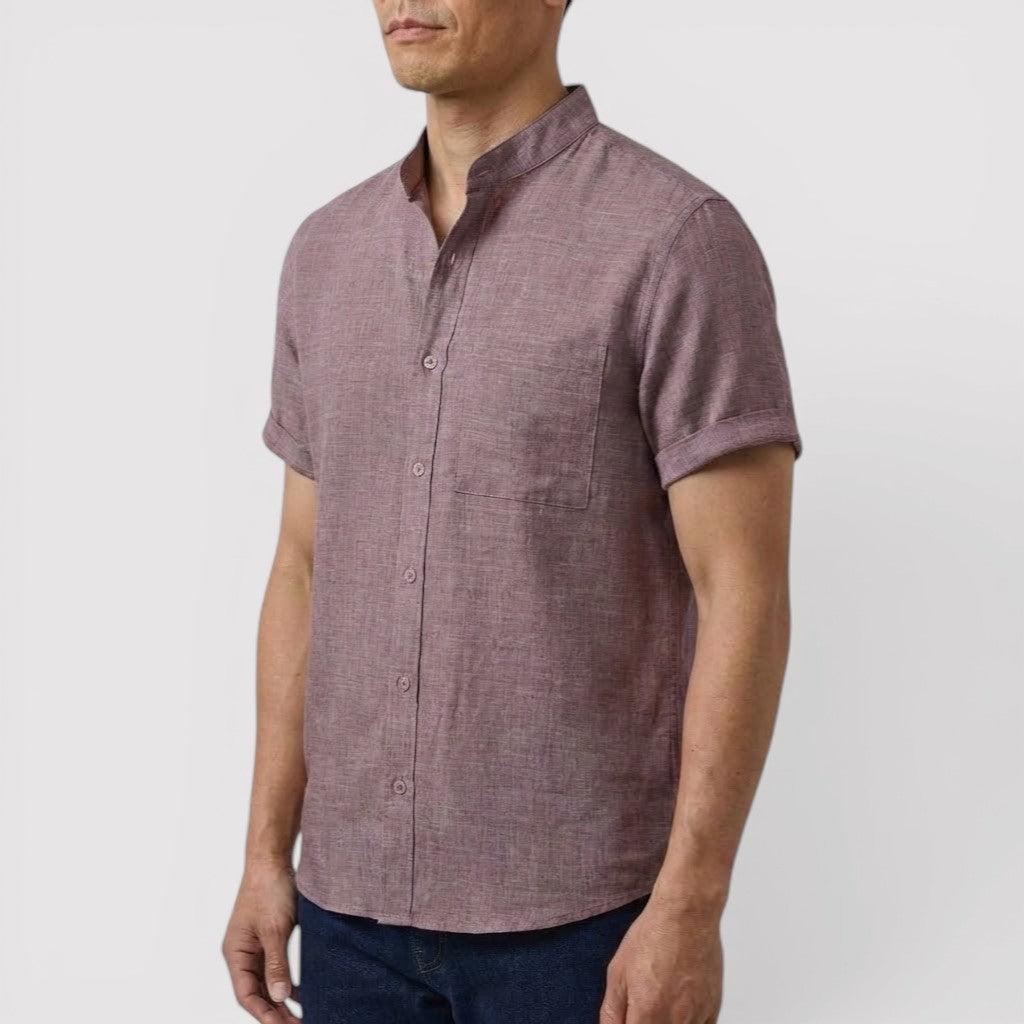 Michael Sydney men's relaxed short-sleeve shirt, front view