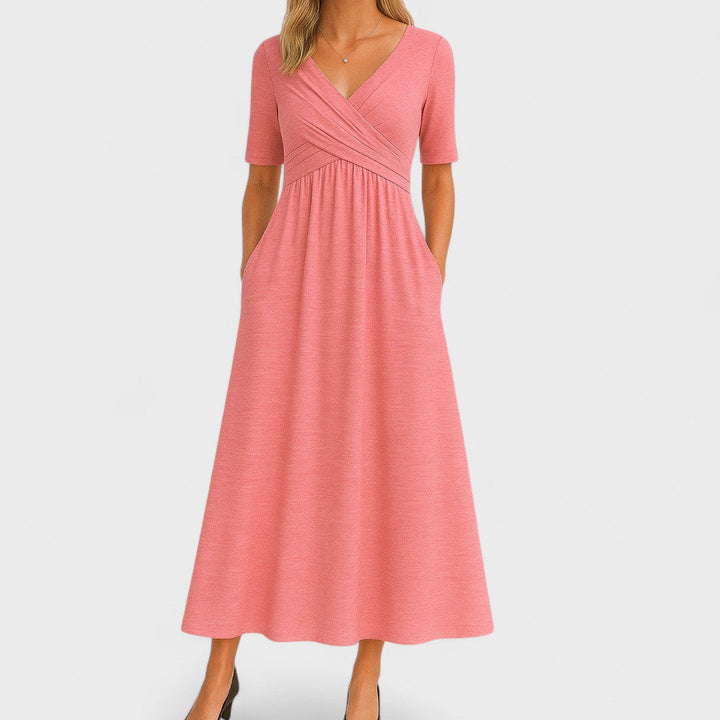 Angela™ | Wrap-Effect Midi Dress