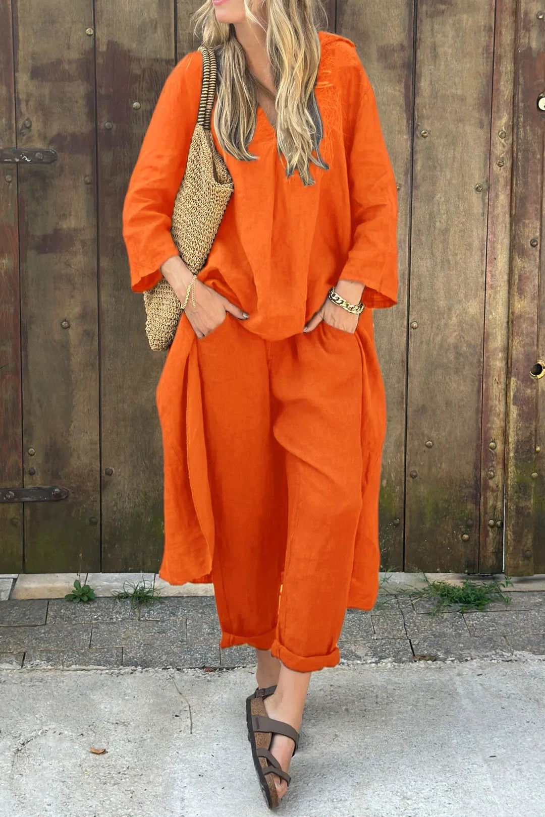 Sara™ | Blue Draped Tunic Set