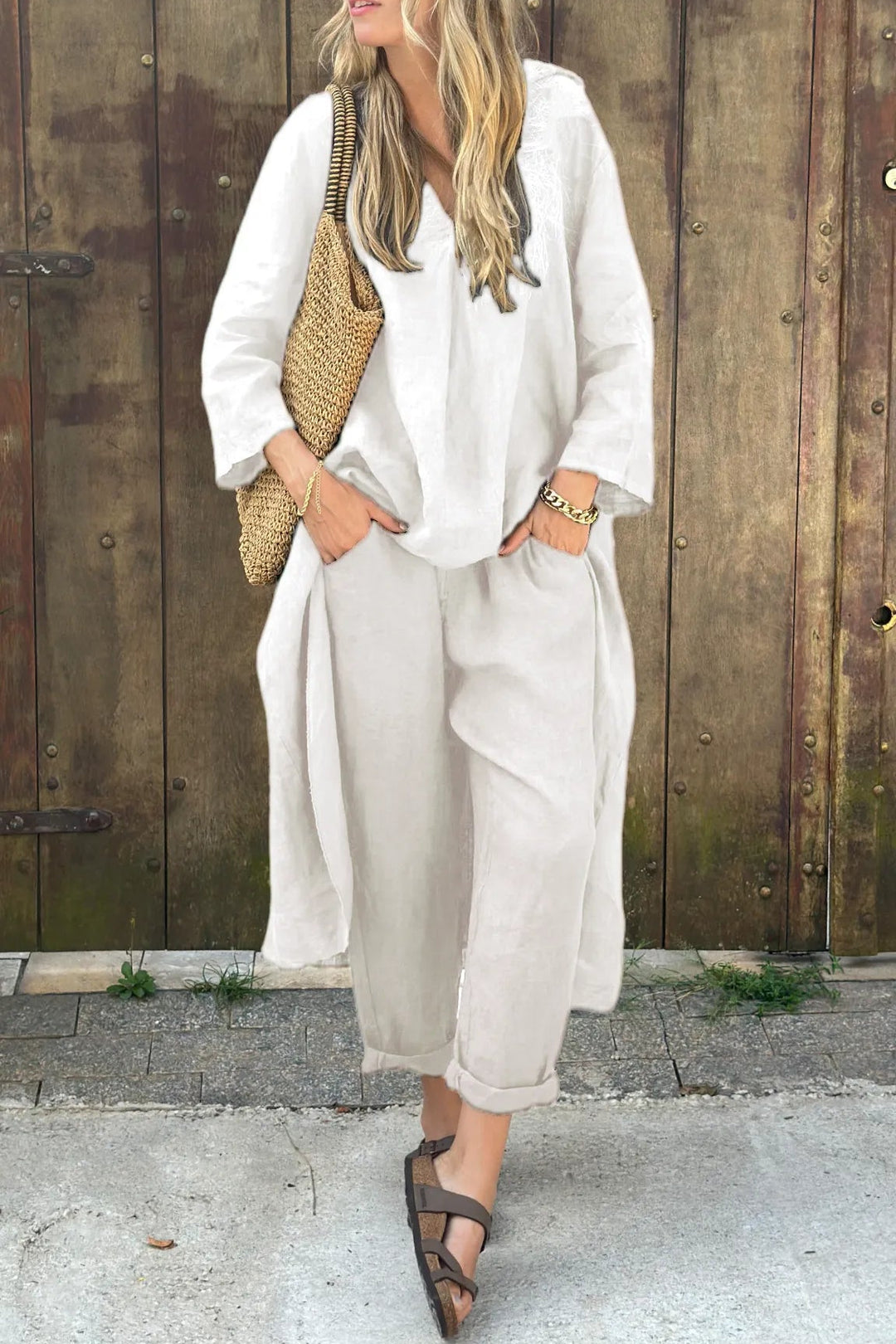 Sara™ | Blue Draped Tunic Set