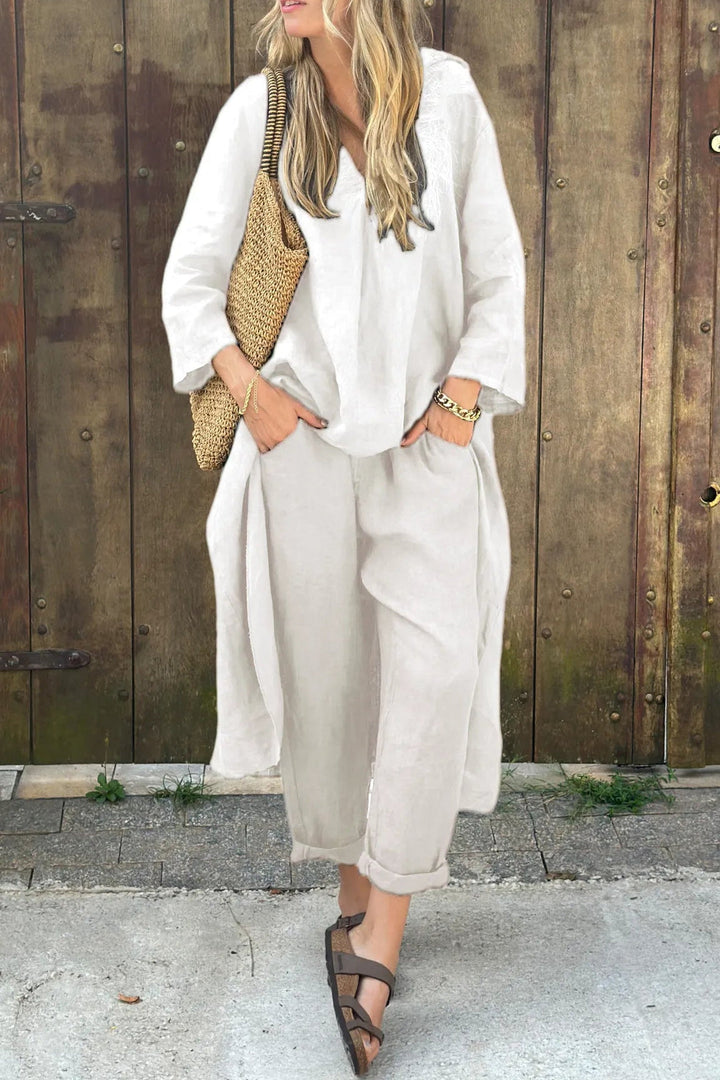 Sara™ | Blue Draped Tunic Set