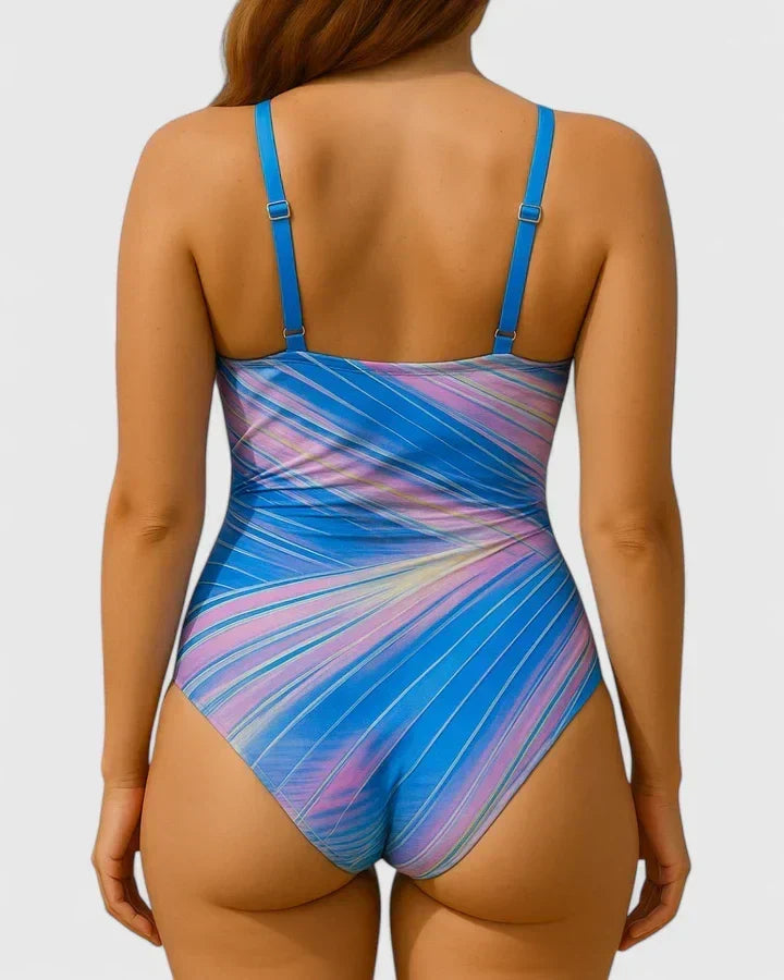 Carys™ | Striped Wrap Swimsuit