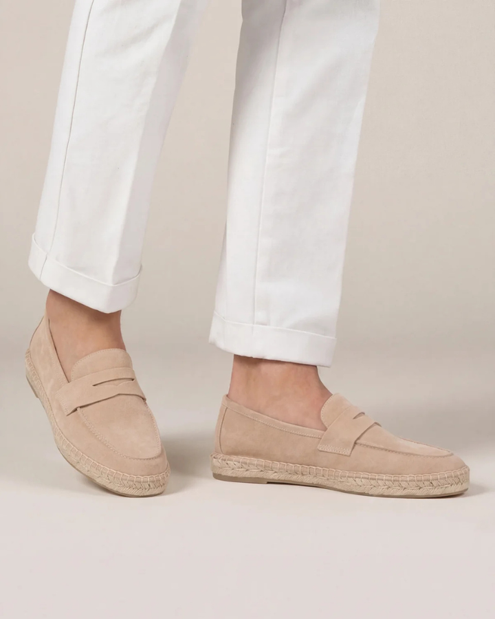 Michael Sydney men's espadrille in beige, front view
