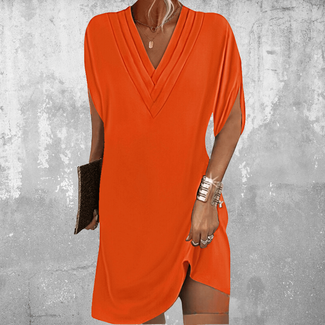 Robin™ | Elegant V-Neck Dress