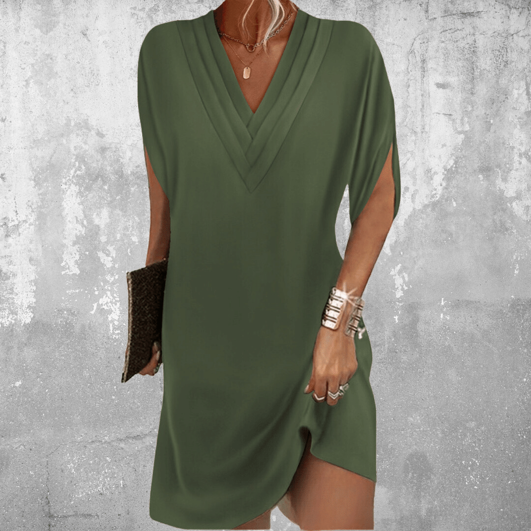 Robin™ | Elegant V-Neck Dress