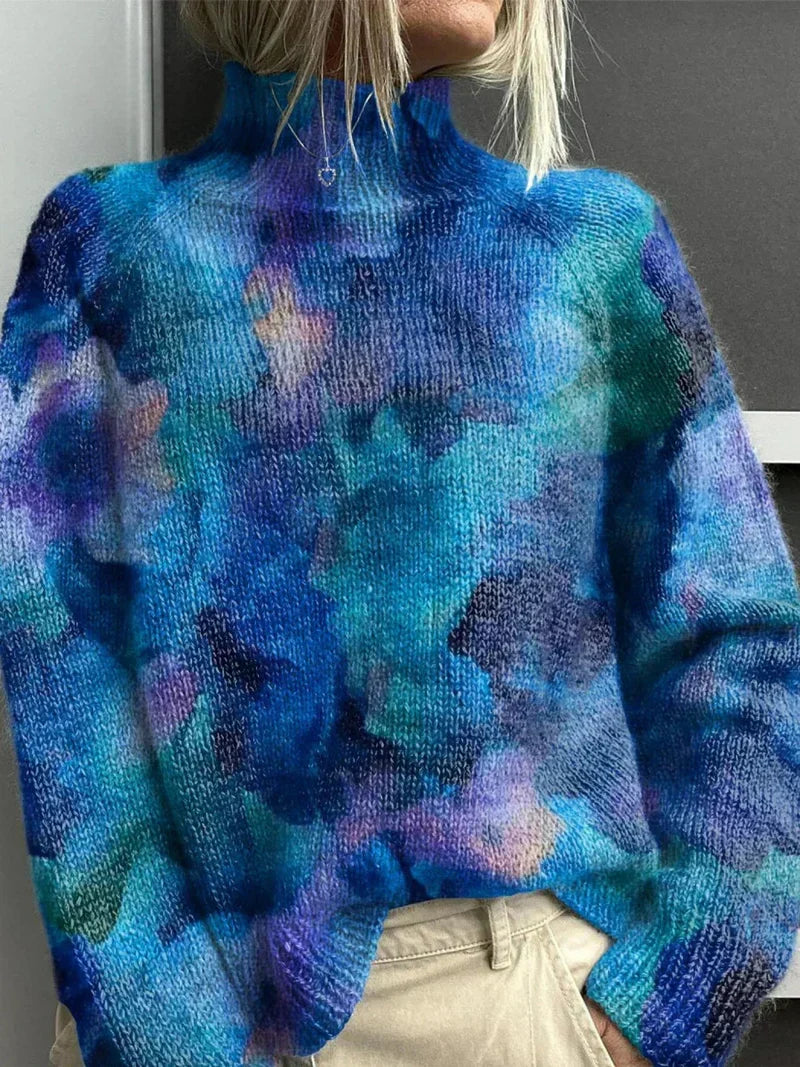 Ramona™ | Woodland Print Roll-Neck Jumper