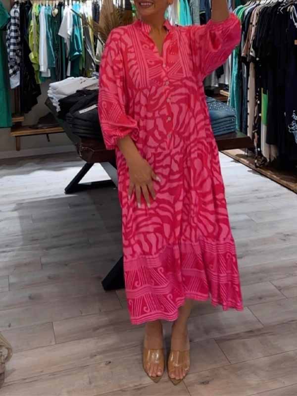 Gina™ | Vivid Print Maxi Dress