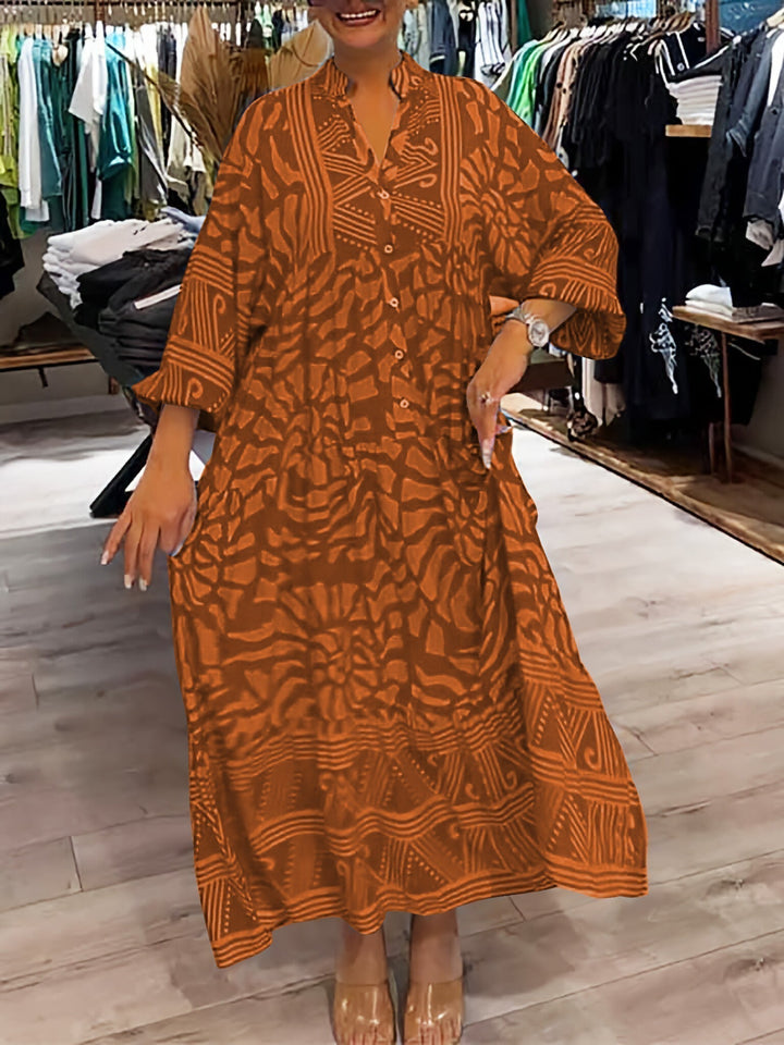 Gina™ | Vivid Print Maxi Dress