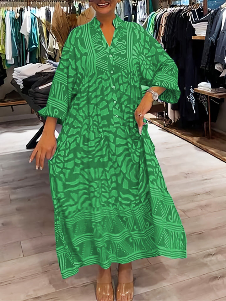 Gina™ | Vivid Print Maxi Dress