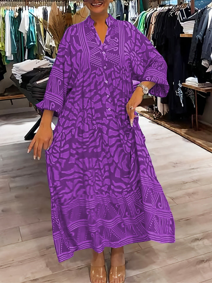 Gina™ | Vivid Print Maxi Dress